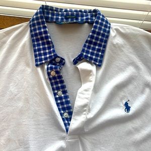 Polo Golf - Golf shirt - never worn size XXL - never worn. White with Navy plaid